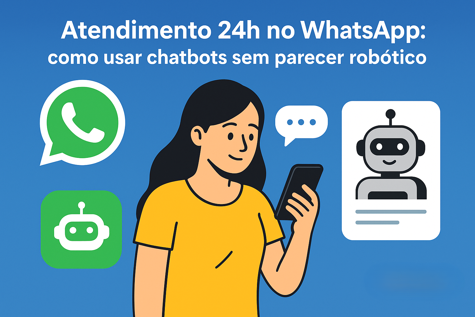 Atendimento 24h no WhatsApp: como usar chatbots sem parecer robótico