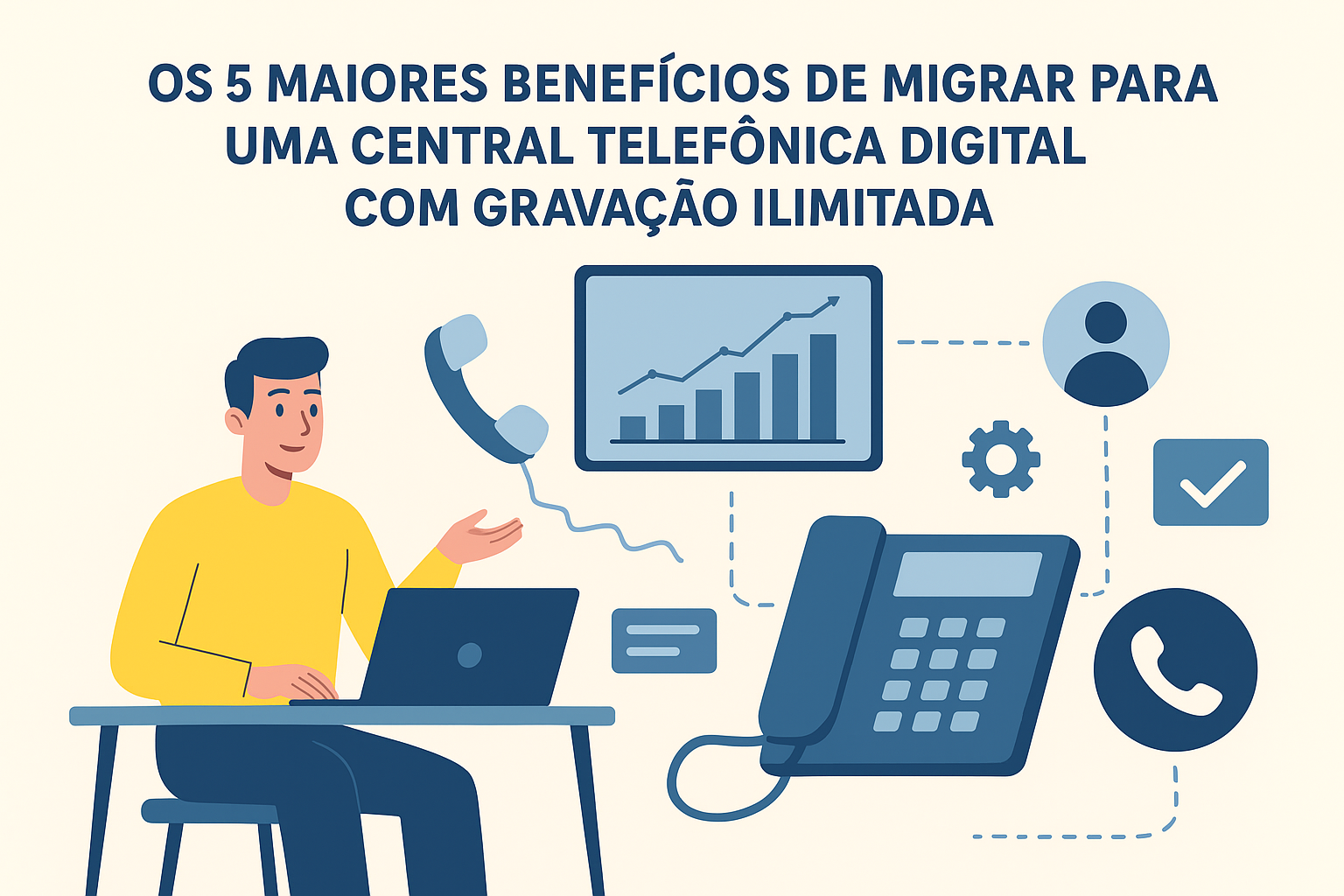Os 5 maiores benefícios de migrar para uma central telefônica digital com gravação ilimitada