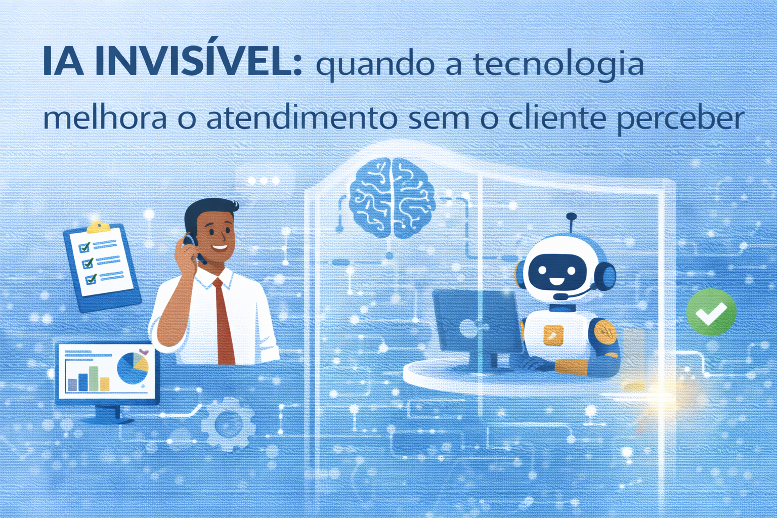 IA invisível: quando a tecnologia melhora o atendimento sem o cliente perceber